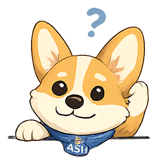 Ash examining an item